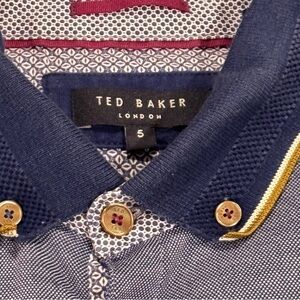 Ted Baker Navy and Gold Men's Shirt